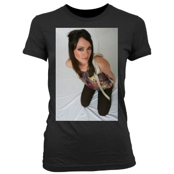 Hilary Duff Women's Junior Cut Crewneck T-Shirt