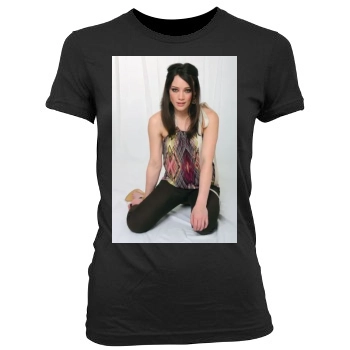 Hilary Duff Women's Junior Cut Crewneck T-Shirt