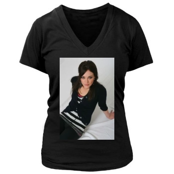 Hilary Duff Women's Deep V-Neck TShirt