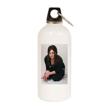 Hilary Duff White Water Bottle With Carabiner