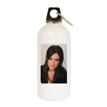 Hilary Duff White Water Bottle With Carabiner