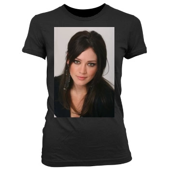 Hilary Duff Women's Junior Cut Crewneck T-Shirt