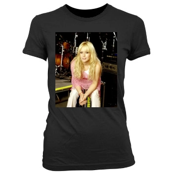 Hilary Duff Women's Junior Cut Crewneck T-Shirt