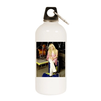 Hilary Duff White Water Bottle With Carabiner