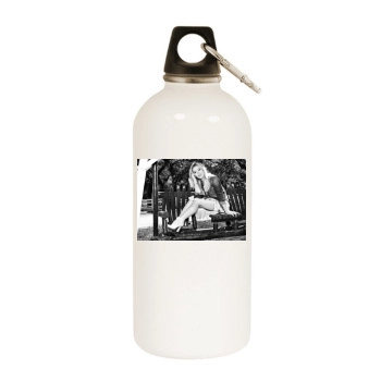 Hilary Duff White Water Bottle With Carabiner