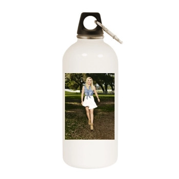 Hilary Duff White Water Bottle With Carabiner