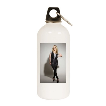 Hilary Duff White Water Bottle With Carabiner