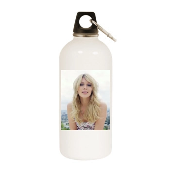 Hilary Duff White Water Bottle With Carabiner