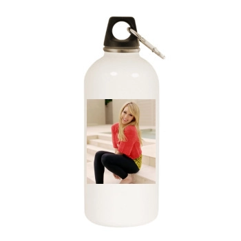 Hilary Duff White Water Bottle With Carabiner