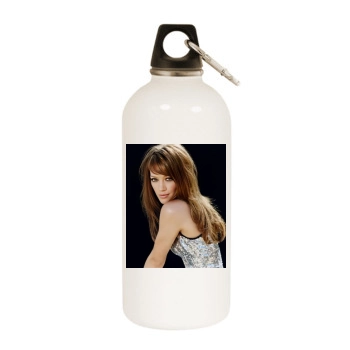 Hilary Duff White Water Bottle With Carabiner