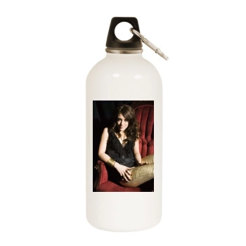 Hilary Duff White Water Bottle With Carabiner