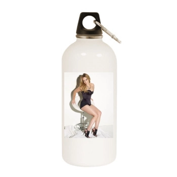 Hilary Duff White Water Bottle With Carabiner