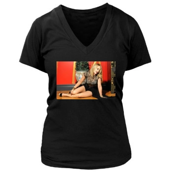 Hilary Duff Women's Deep V-Neck TShirt