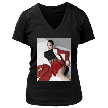 Hilary Rhoda Women's Deep V-Neck TShirt