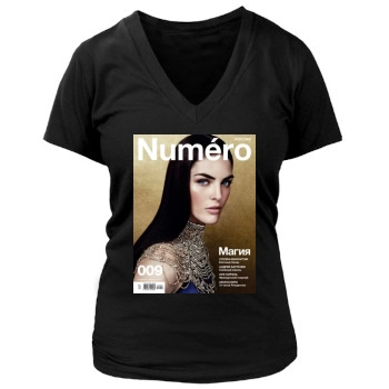 Hilary Rhoda Women's Deep V-Neck TShirt