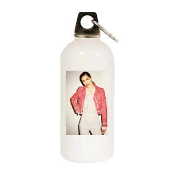 Hilary Rhoda White Water Bottle With Carabiner