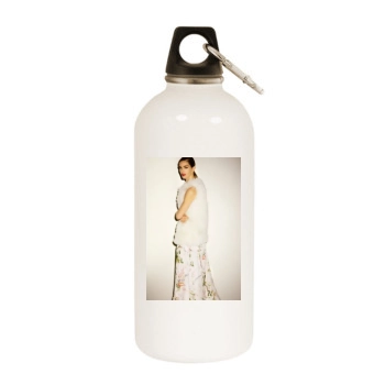 Hilary Rhoda White Water Bottle With Carabiner