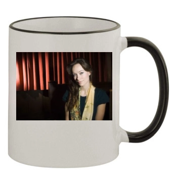 Olivia Wilde 11oz Colored Rim & Handle Mug