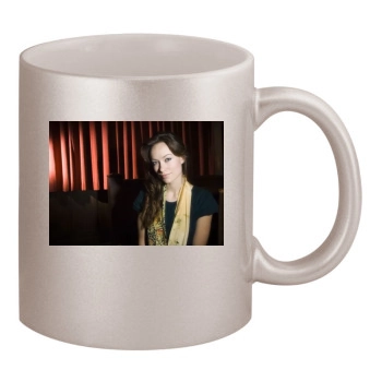 Olivia Wilde 11oz Metallic Silver Mug