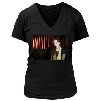 Olivia Wilde Women's Deep V-Neck TShirt