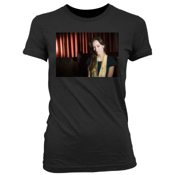 Olivia Wilde Women's Junior Cut Crewneck T-Shirt