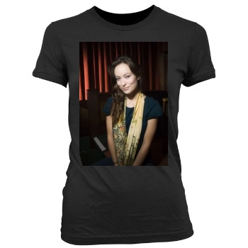 Olivia Wilde Women's Junior Cut Crewneck T-Shirt