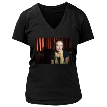 Olivia Wilde Women's Deep V-Neck TShirt