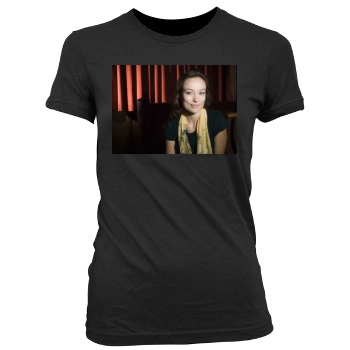 Olivia Wilde Women's Junior Cut Crewneck T-Shirt