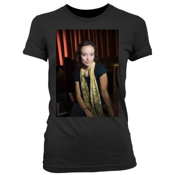 Olivia Wilde Women's Junior Cut Crewneck T-Shirt