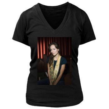 Olivia Wilde Women's Deep V-Neck TShirt