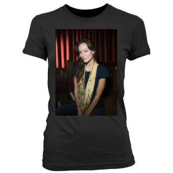 Olivia Wilde Women's Junior Cut Crewneck T-Shirt