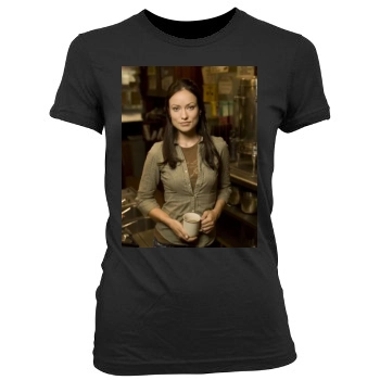 Olivia Wilde Women's Junior Cut Crewneck T-Shirt