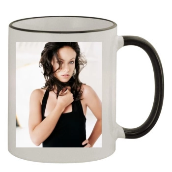 Olivia Wilde 11oz Colored Rim & Handle Mug