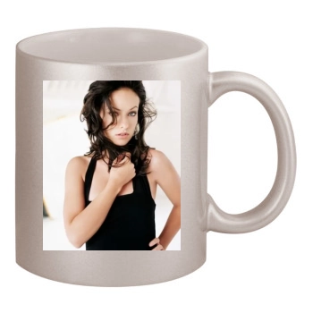 Olivia Wilde 11oz Metallic Silver Mug