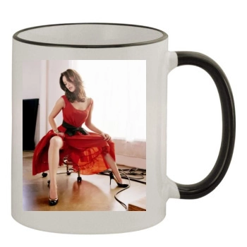 Olivia Wilde 11oz Colored Rim & Handle Mug