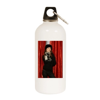 Olivia Wilde White Water Bottle With Carabiner