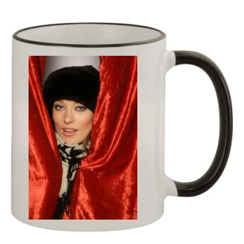 Olivia Wilde 11oz Colored Rim & Handle Mug