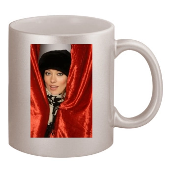 Olivia Wilde 11oz Metallic Silver Mug