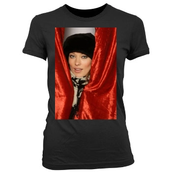 Olivia Wilde Women's Junior Cut Crewneck T-Shirt