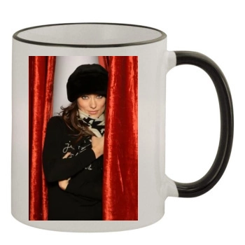 Olivia Wilde 11oz Colored Rim & Handle Mug