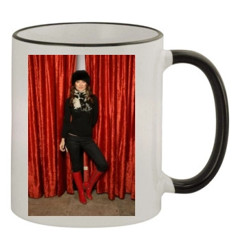 Olivia Wilde 11oz Colored Rim & Handle Mug