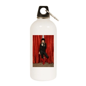 Olivia Wilde White Water Bottle With Carabiner