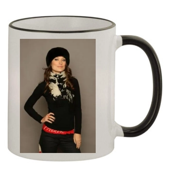 Olivia Wilde 11oz Colored Rim & Handle Mug