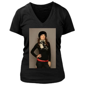 Olivia Wilde Women's Deep V-Neck TShirt