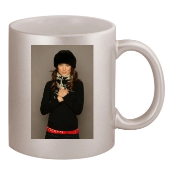 Olivia Wilde 11oz Metallic Silver Mug