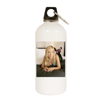 Olivia Wilde White Water Bottle With Carabiner