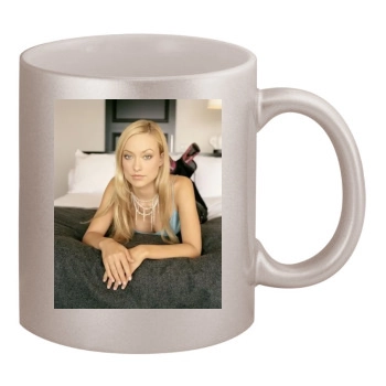 Olivia Wilde 11oz Metallic Silver Mug