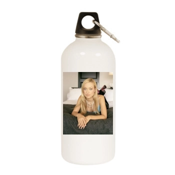 Olivia Wilde White Water Bottle With Carabiner