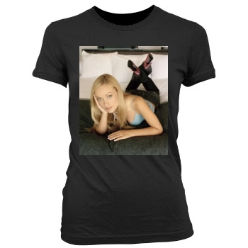 Olivia Wilde Women's Junior Cut Crewneck T-Shirt