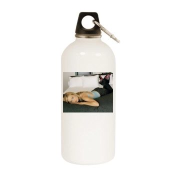 Olivia Wilde White Water Bottle With Carabiner